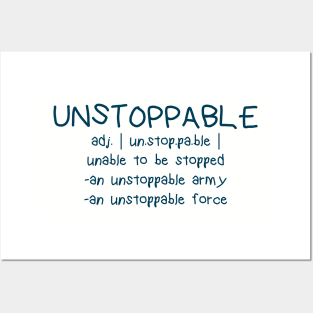 Unstoppable Definition Kids Posters and Art